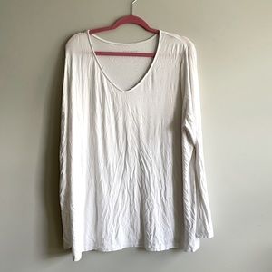 white long sleeved top